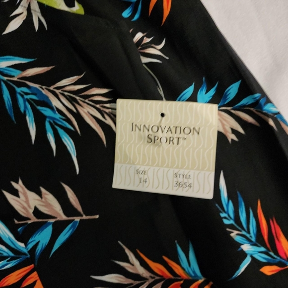 NEW! Deadstock 90s sz 14 Black Maxi Tropical Vacation Corset Back Dress Sundress - Picture 5 of 7